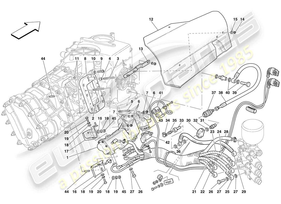maserati mc12 f1 clutch hydraulic control parts diagram