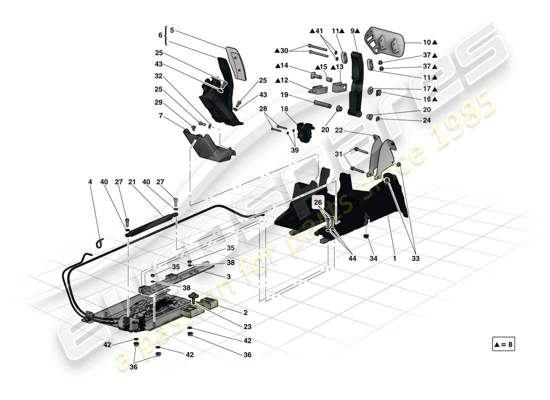 ferrari laferrari (usa) pedal board parts diagram