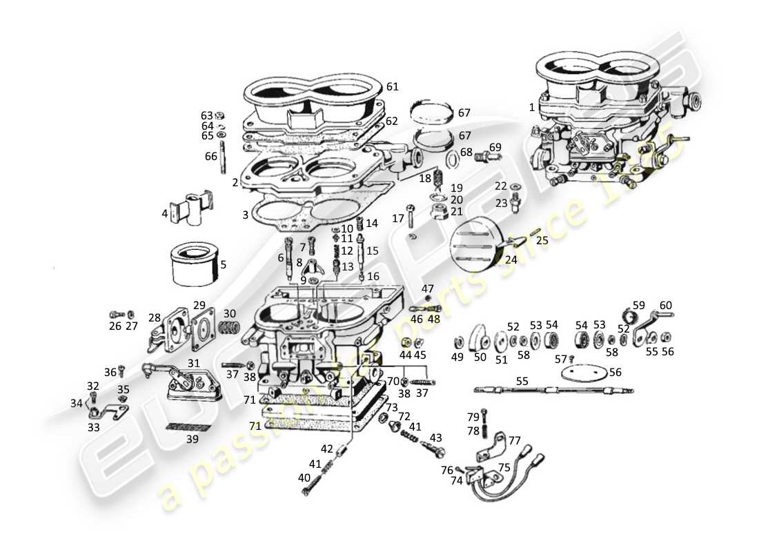 maserati kyalami carburetor parts diagram