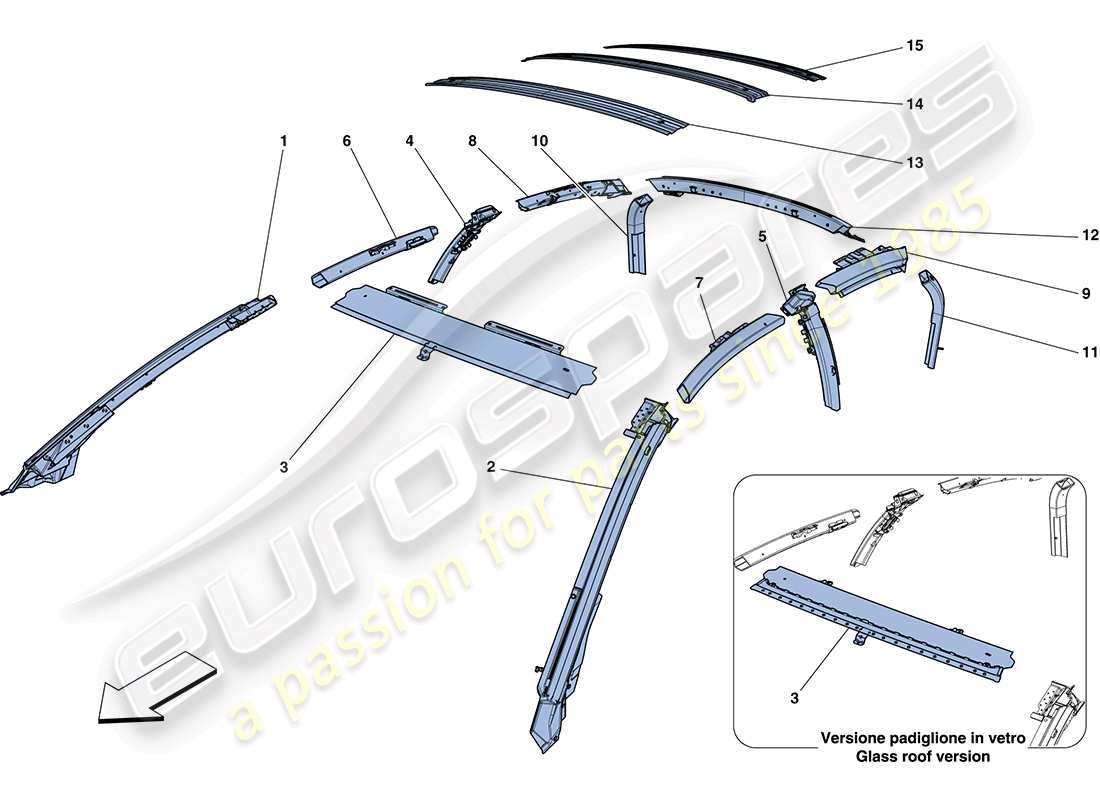 ferrari ff (europe) greenhouse parts diagram