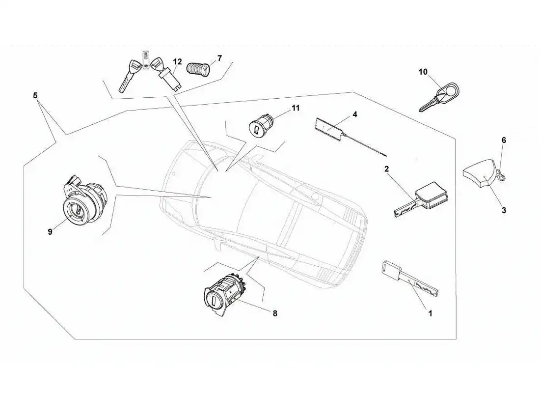 lamborghini gallardo lp560-4s update keys kit parts diagram