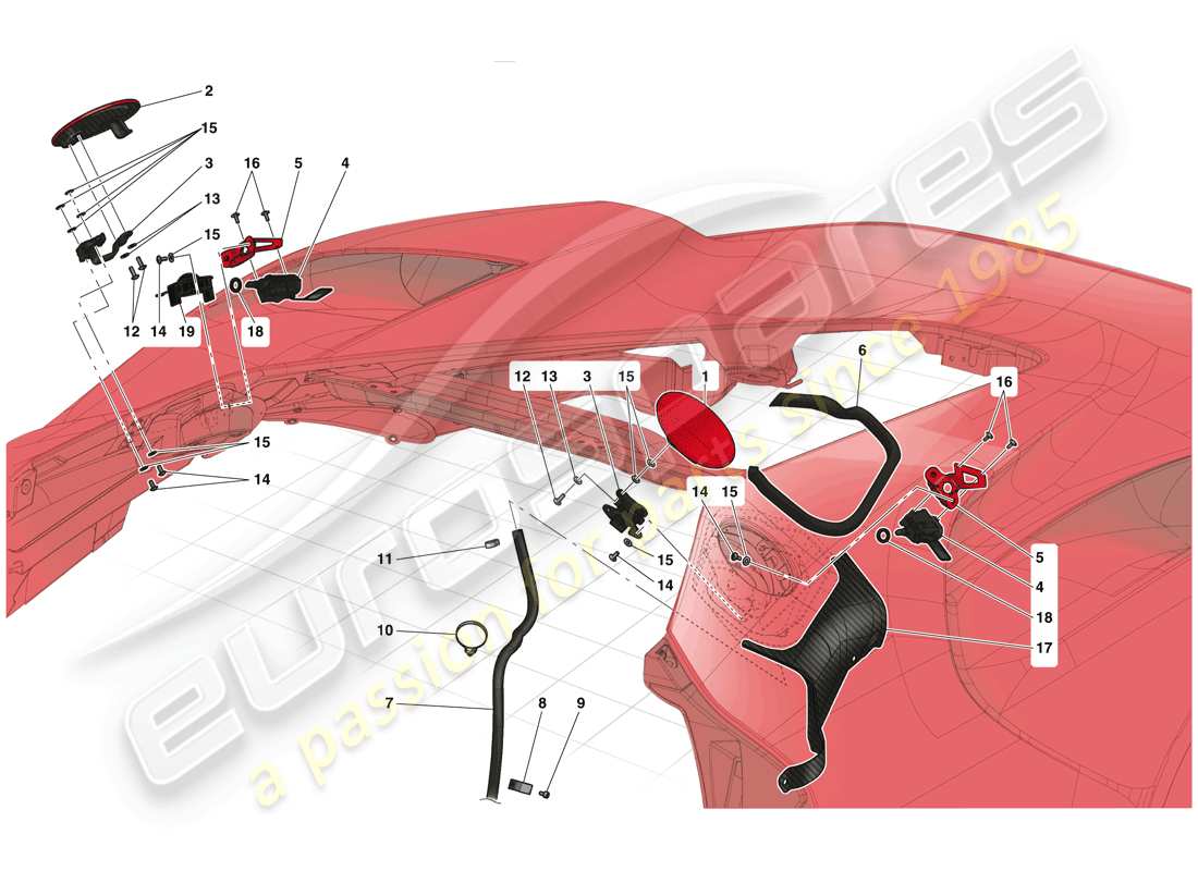 ferrari laferrari (europe) fuelling and charging parts diagram