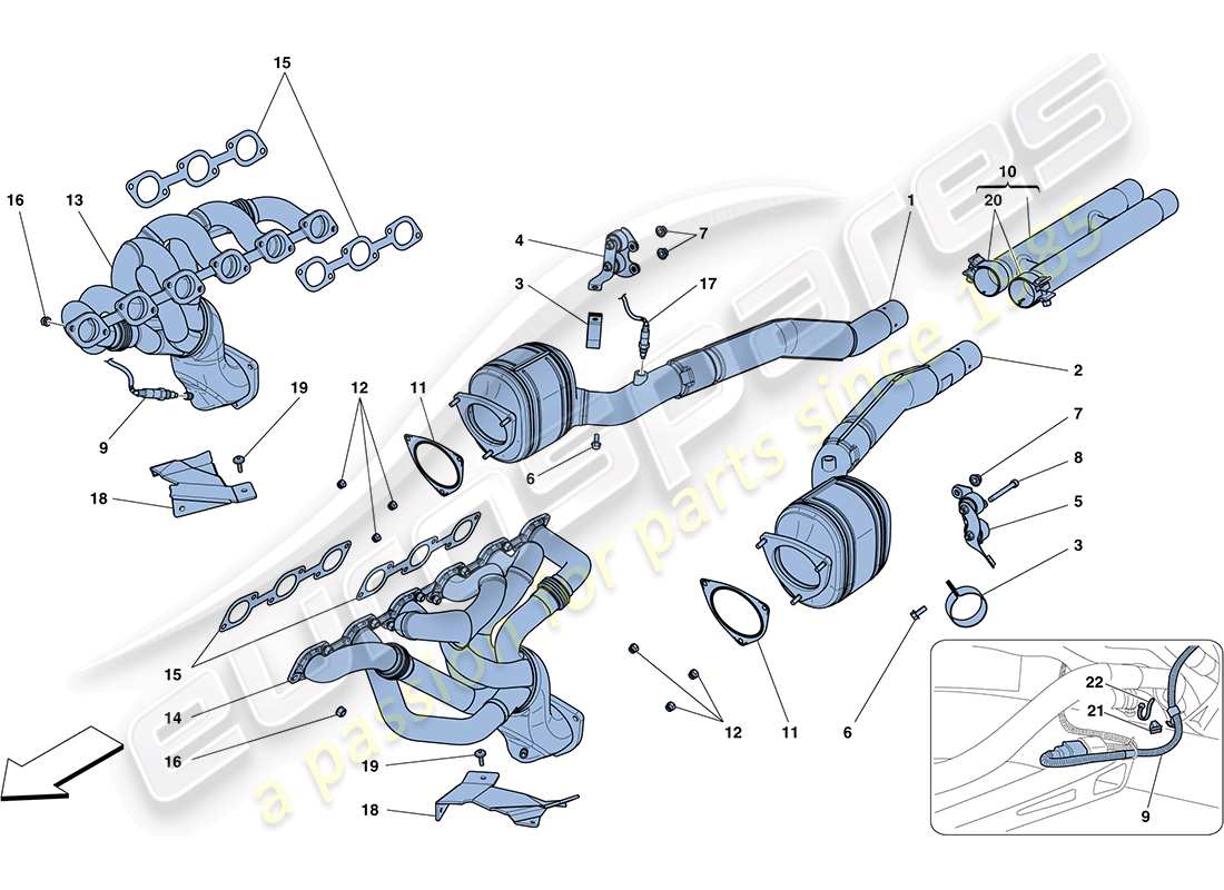 a part diagram from the ferrari ff parts catalogue