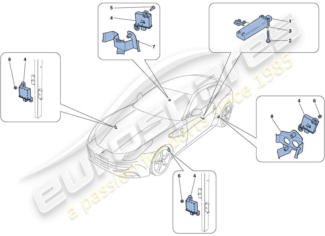 a part diagram from the ferrari ff parts catalogue