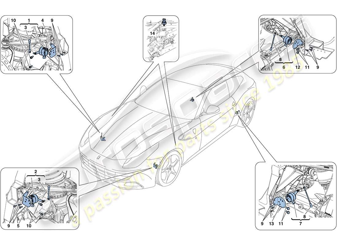 a part diagram from the Ferrari FF (RHD) parts catalogue