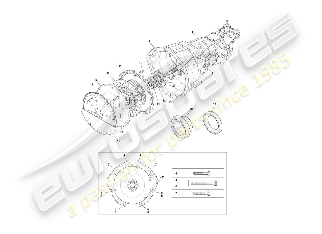a part diagram from the aston martin db7 parts catalogue
