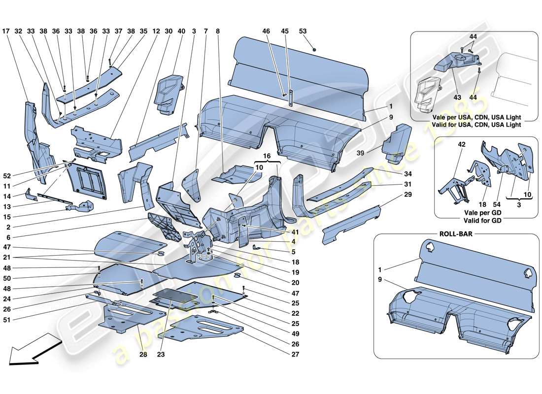 part diagram containing part number 85765000