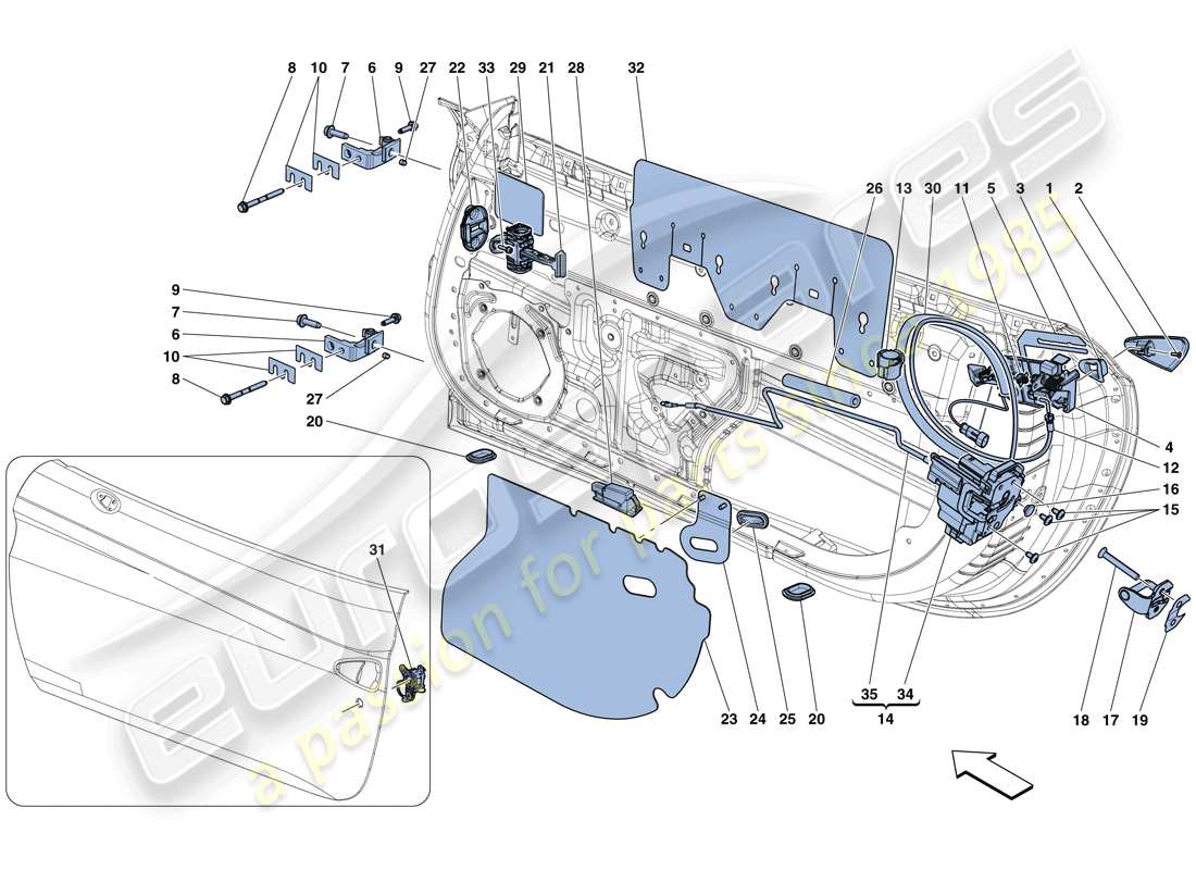 a part diagram from the Ferrari California T (RHD) parts catalogue