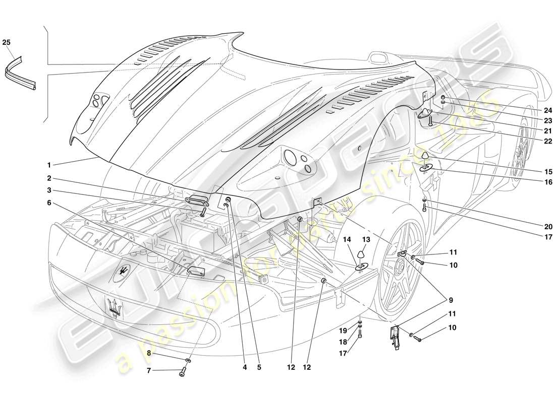 a part diagram from the maserati mc12 parts catalogue