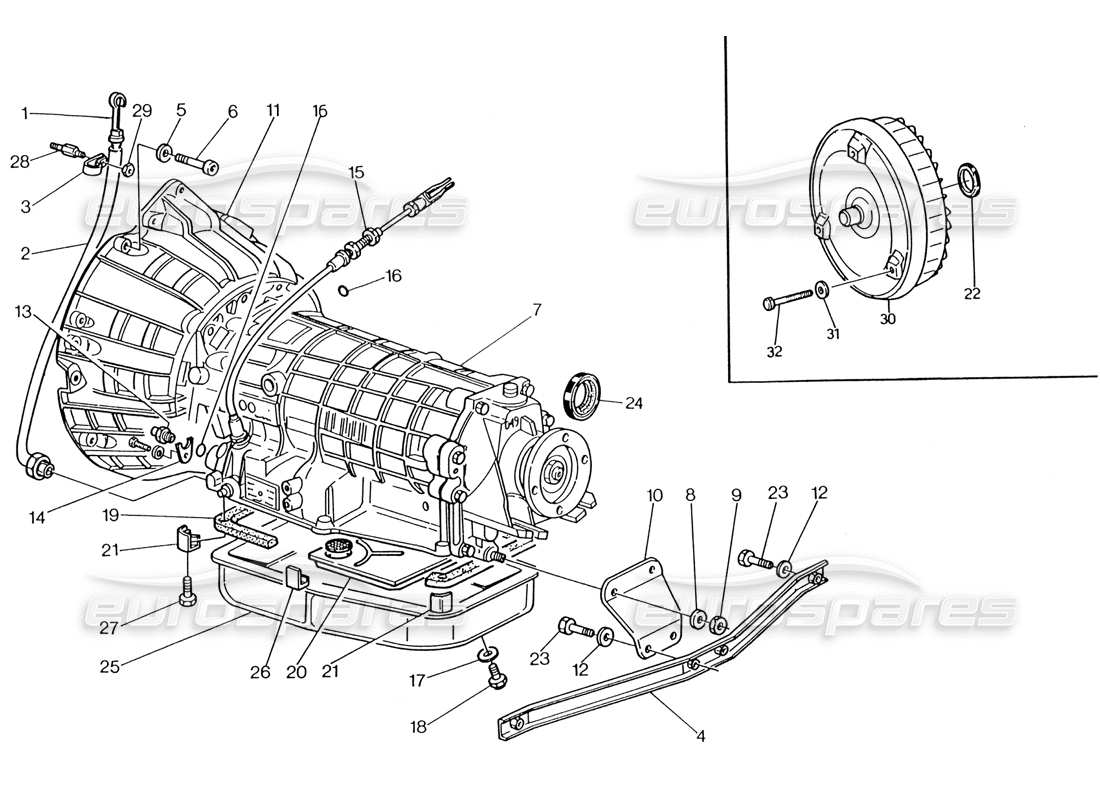 a part diagram from the maserati 222 / 222e biturbo parts catalogue
