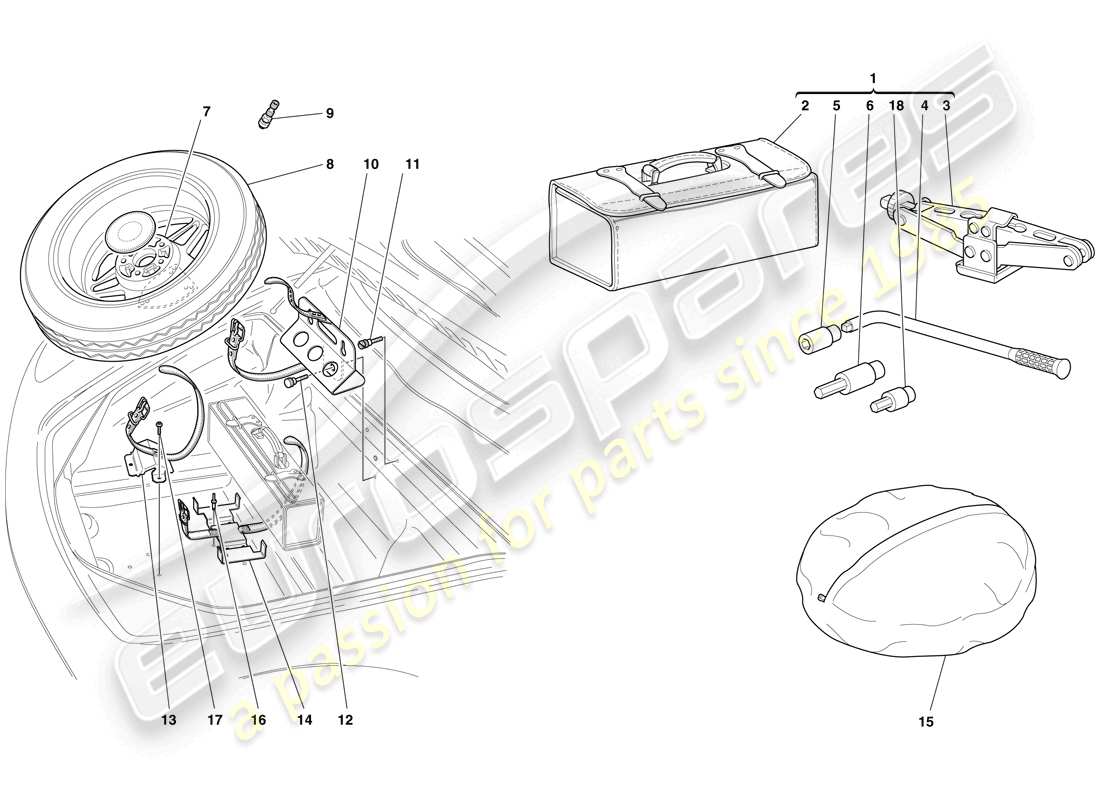 a part diagram from the ferrari 430 parts catalogue