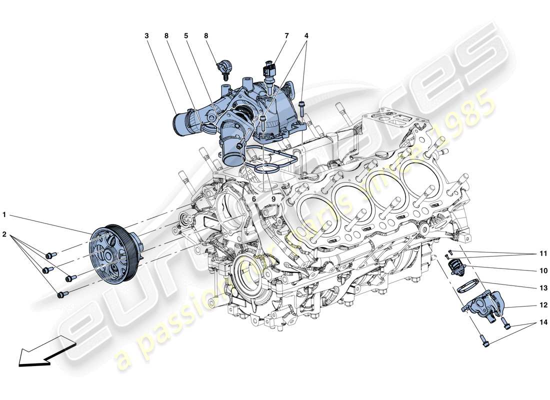 a part diagram from the ferrari 488 gtb (europe) parts catalogue