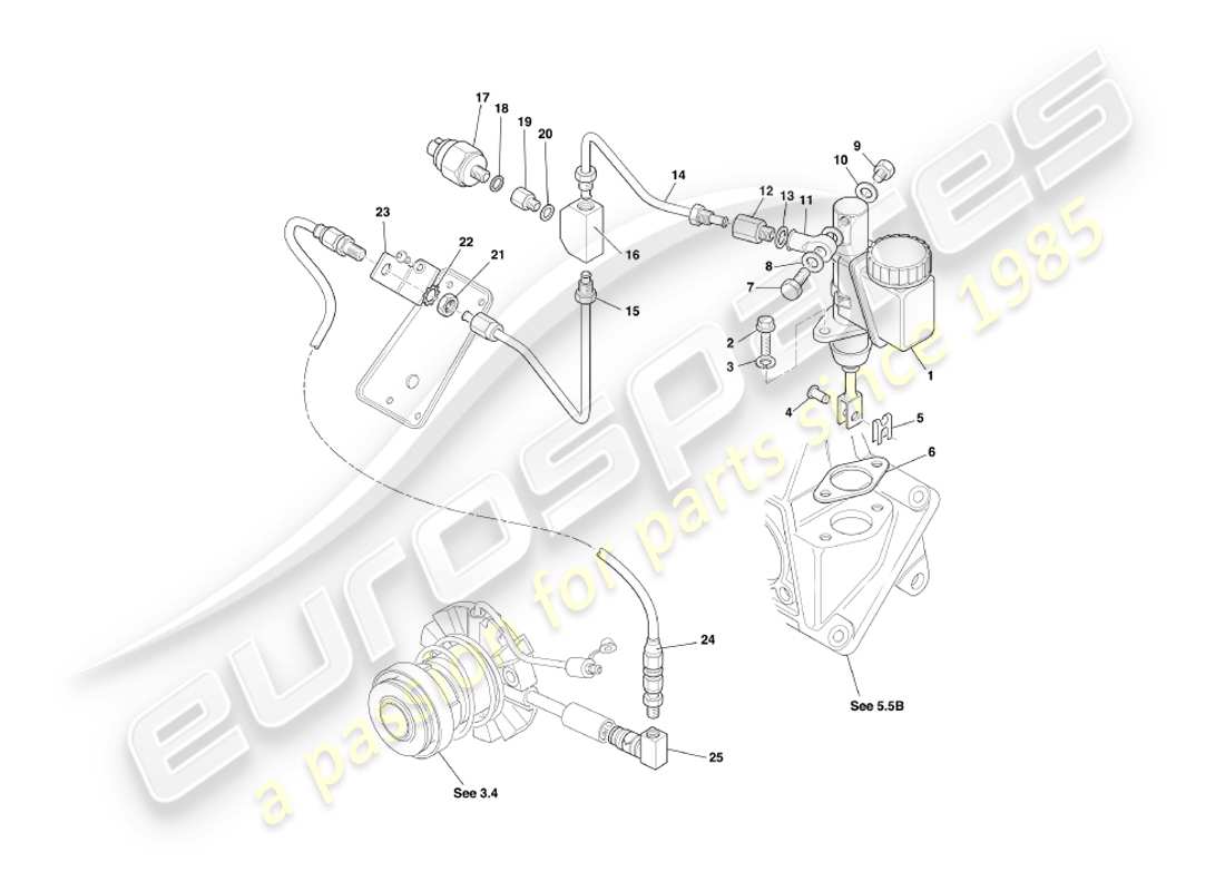 a part diagram from the aston martin db7 parts catalogue
