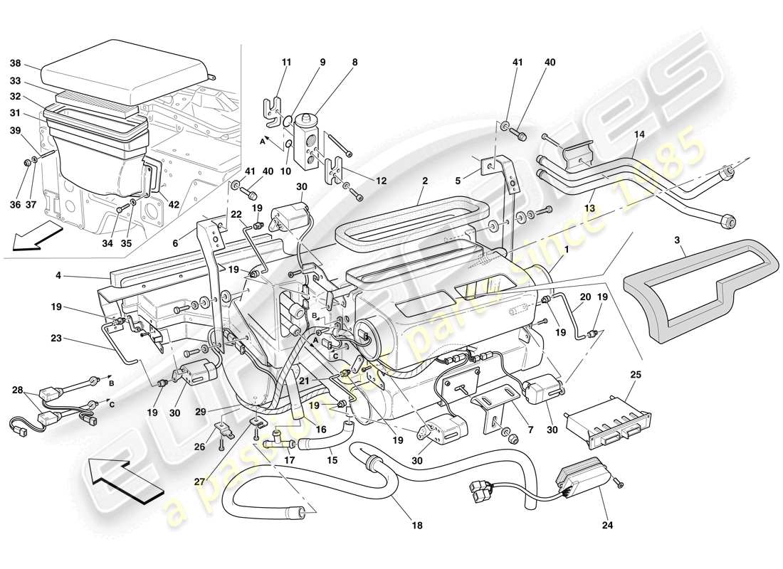 a part diagram from the maserati mc12 parts catalogue