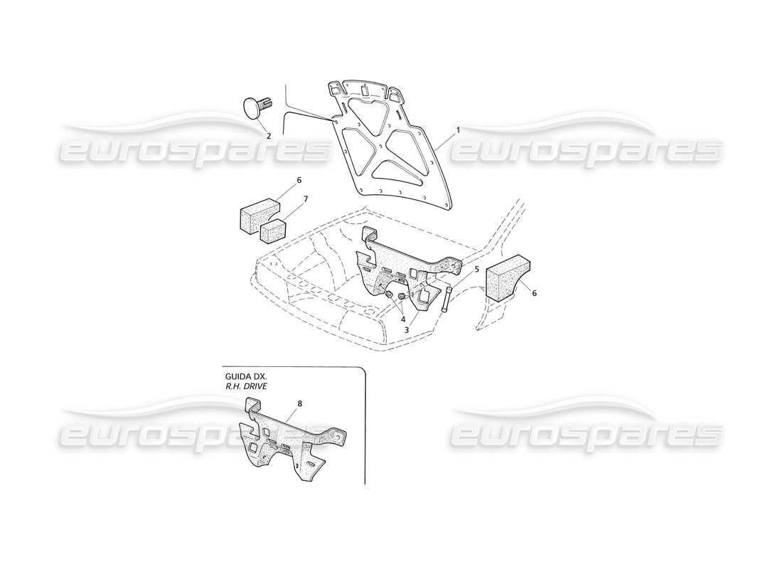 a part diagram from the maserati qtp v8 evoluzione parts catalogue
