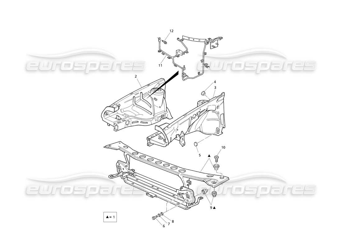 a part diagram from the maserati quattroporte (1996-2001) parts catalogue