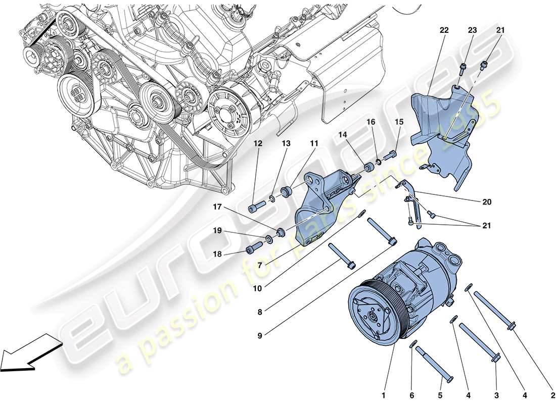 VIEW PARTS DIAGRAMS FROM THE FERRARI FF PARTS CATALOGUE a part diagram from the ferrari ff parts catalogue