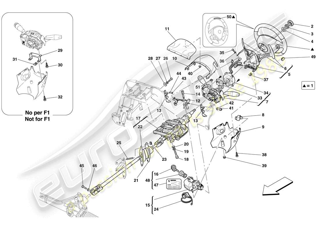 a part diagram from the ferrari 599 gtb fiorano (usa) parts catalogue
