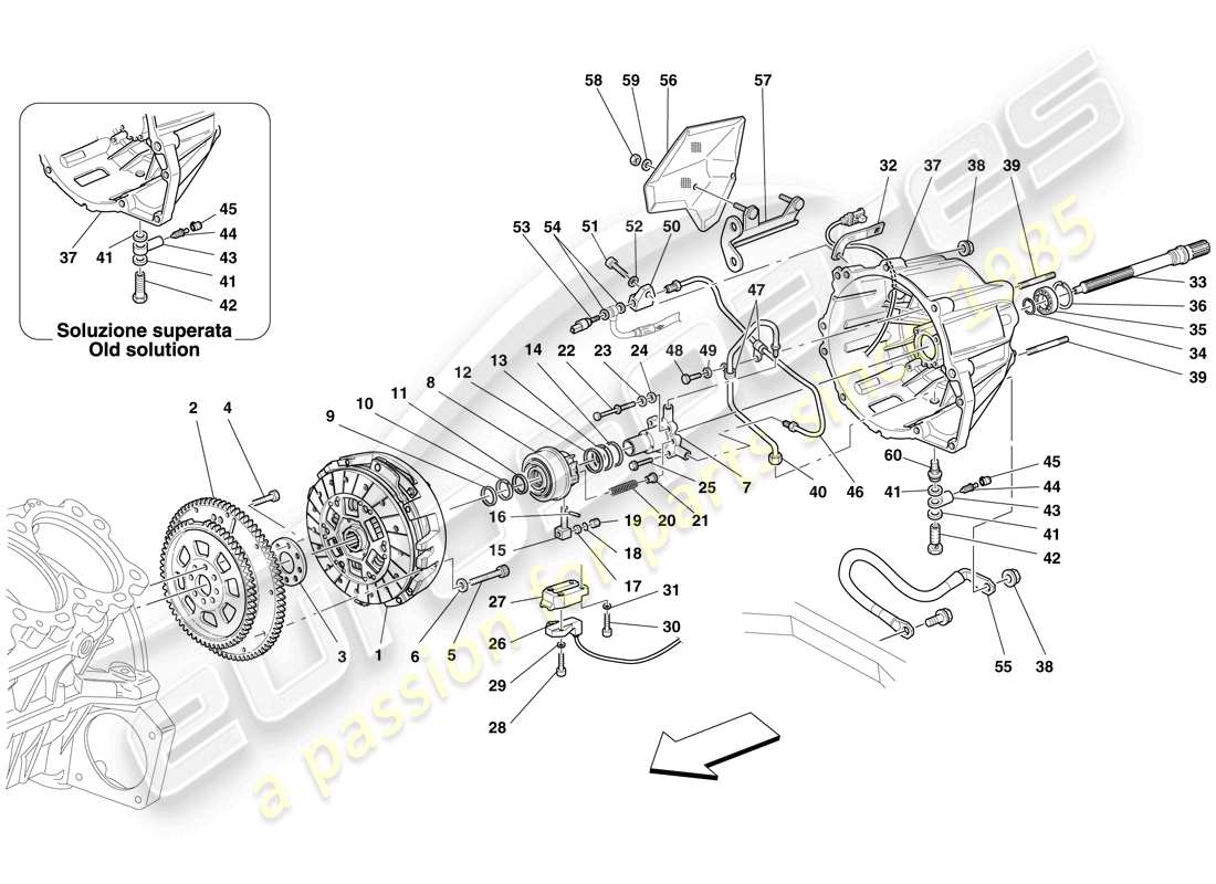 a part diagram from the Ferrari 599 GTB Fiorano (Europe) parts catalogue