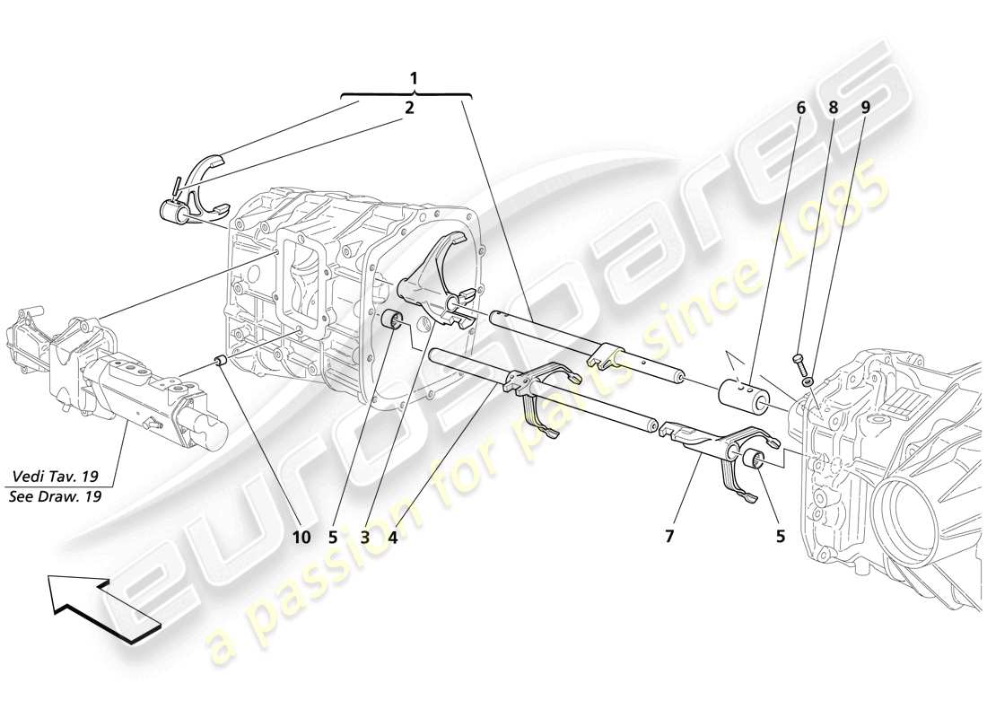 a part diagram from the maserati 4200 parts catalogue