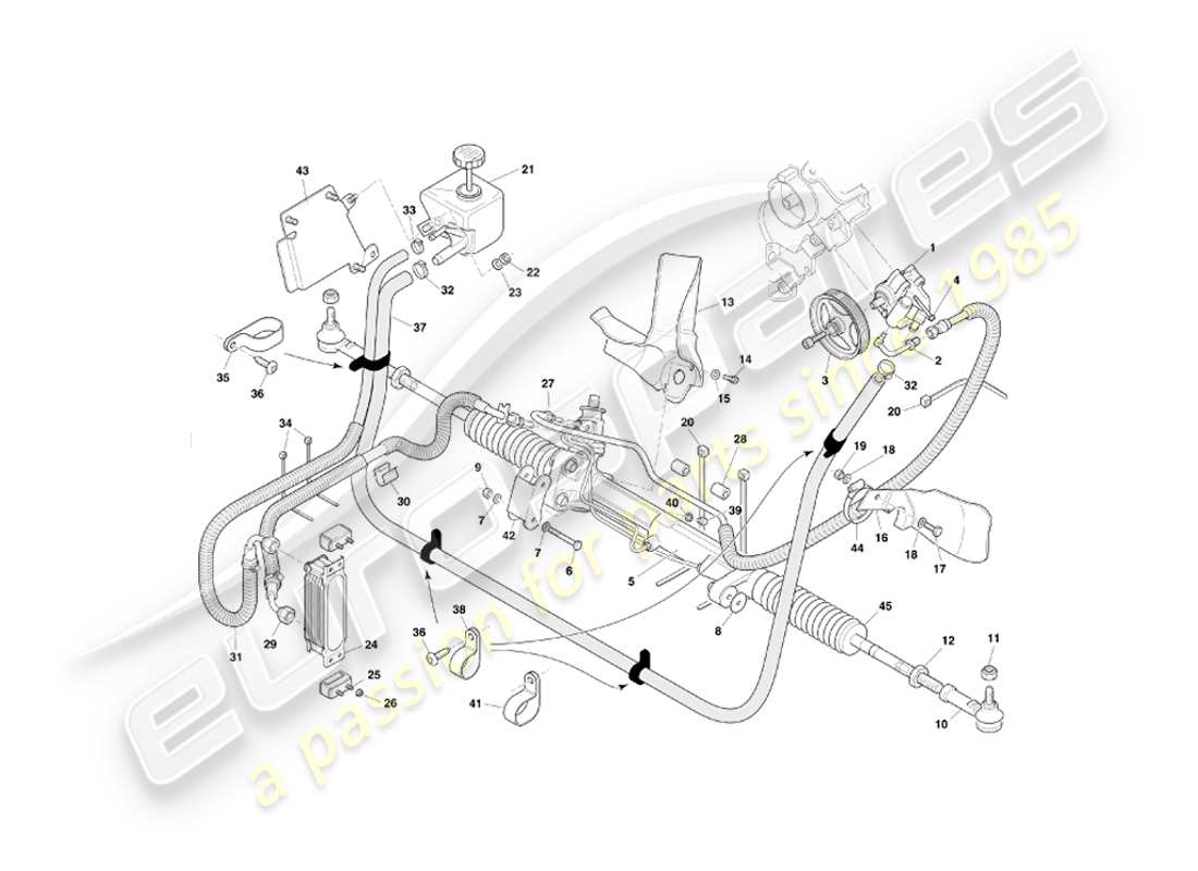 a part diagram from the aston martin db7 vantage (2000) parts catalogue