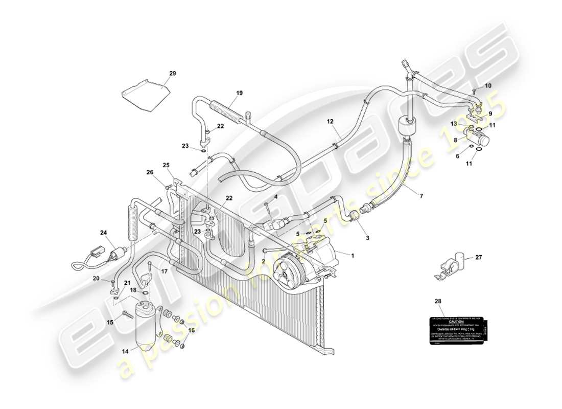 VIEW PARTS DIAGRAMS FROM THE ASTON MARTIN DB7 PARTS CATALOGUE a part diagram from the aston martin db7 parts catalogue