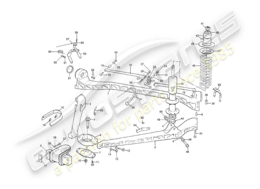a part diagram from the aston martin v8 virage parts catalogue