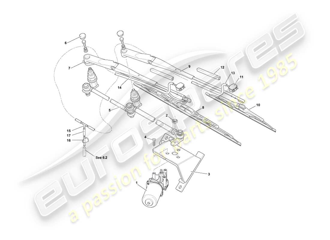 a part diagram from the aston martin db7 vantage (2003) parts catalogue