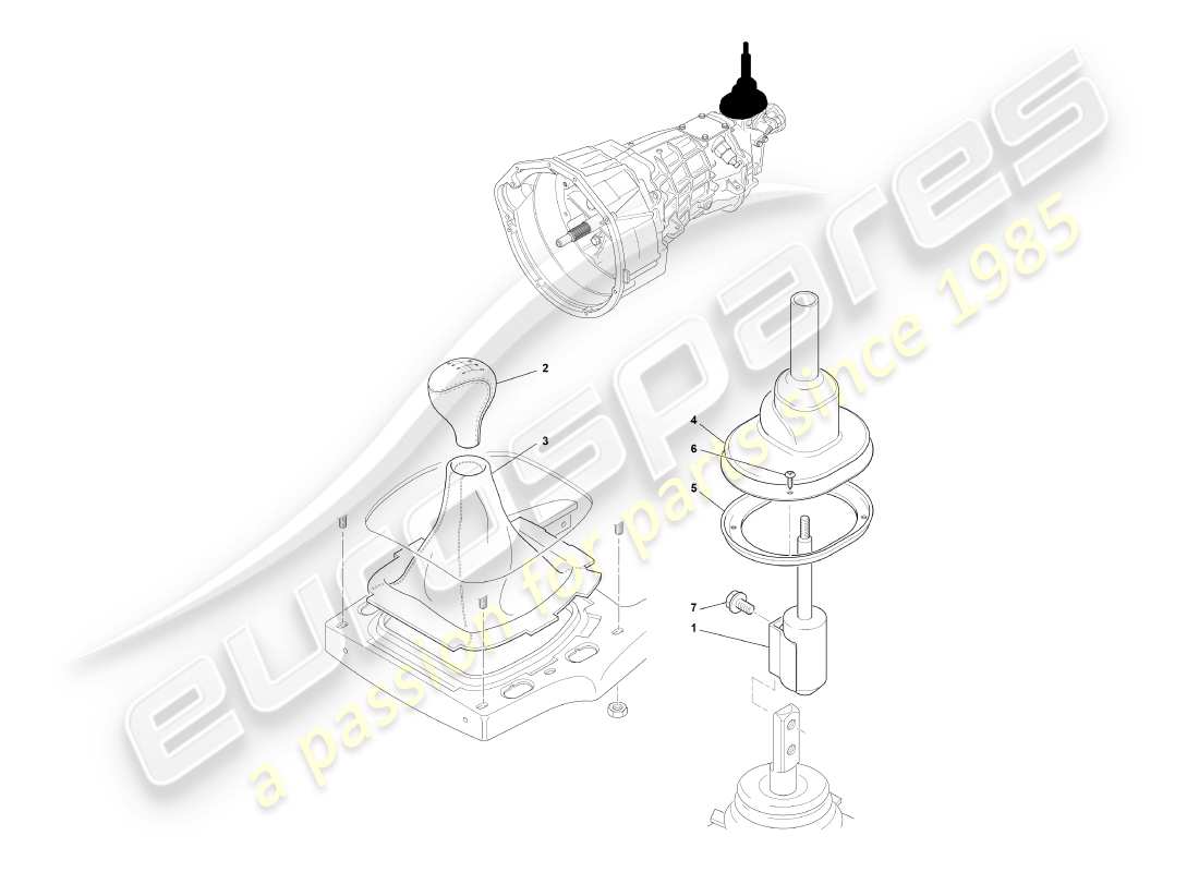 a part diagram from the aston martin db7 parts catalogue
