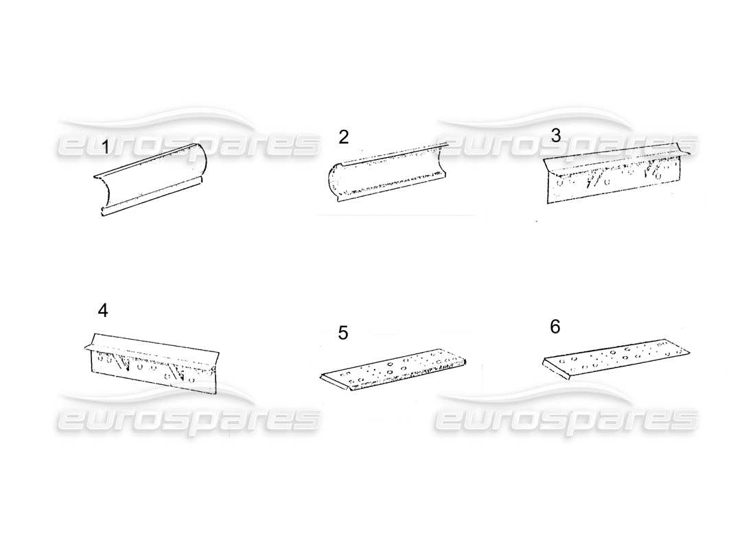 a part diagram from the ferrari 250 gt (coachwork) parts catalogue