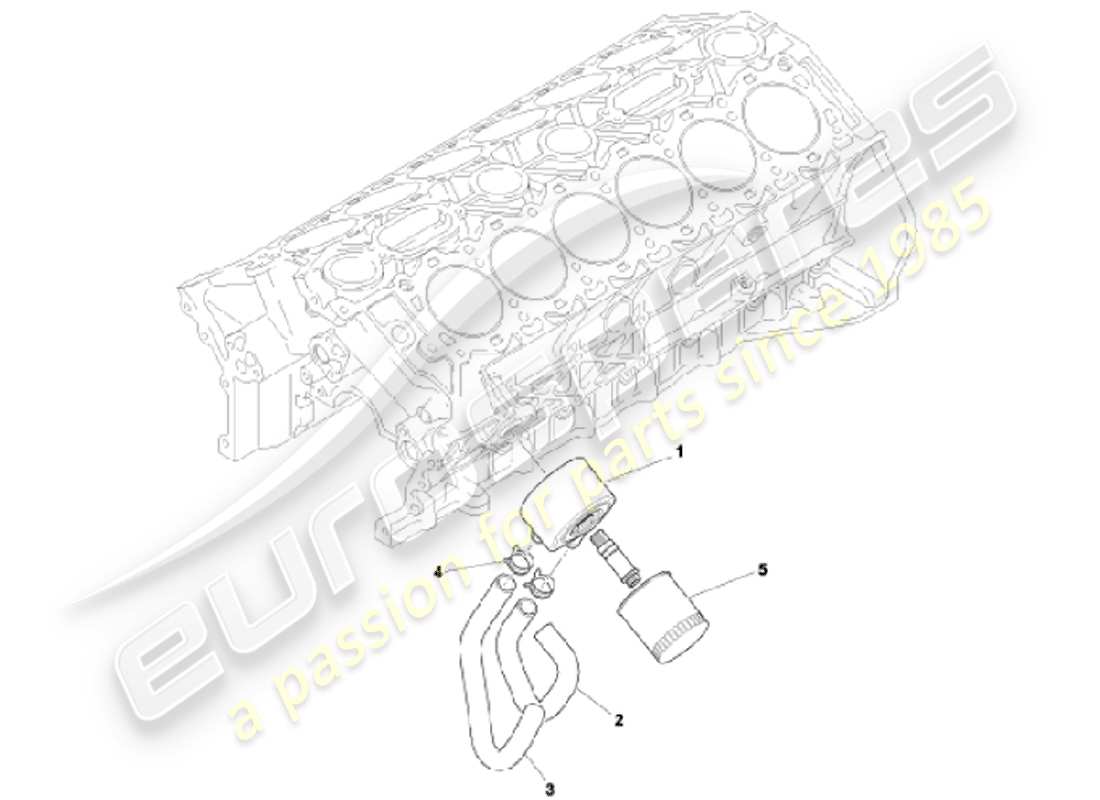 a part diagram from the aston martin vanquish (2001) parts catalogue