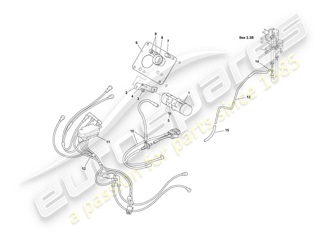 a part diagram from the aston martin db7 parts catalogue