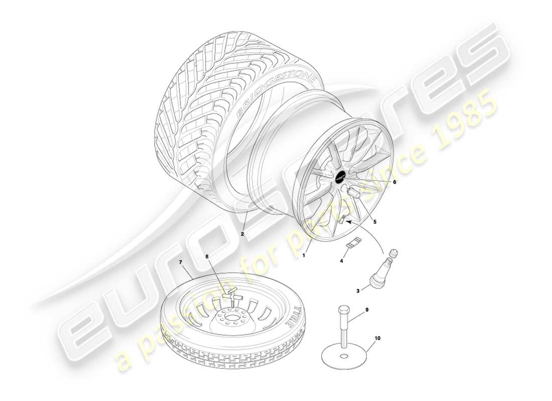 a part diagram from the aston martin db7 vantage (2002) parts catalogue