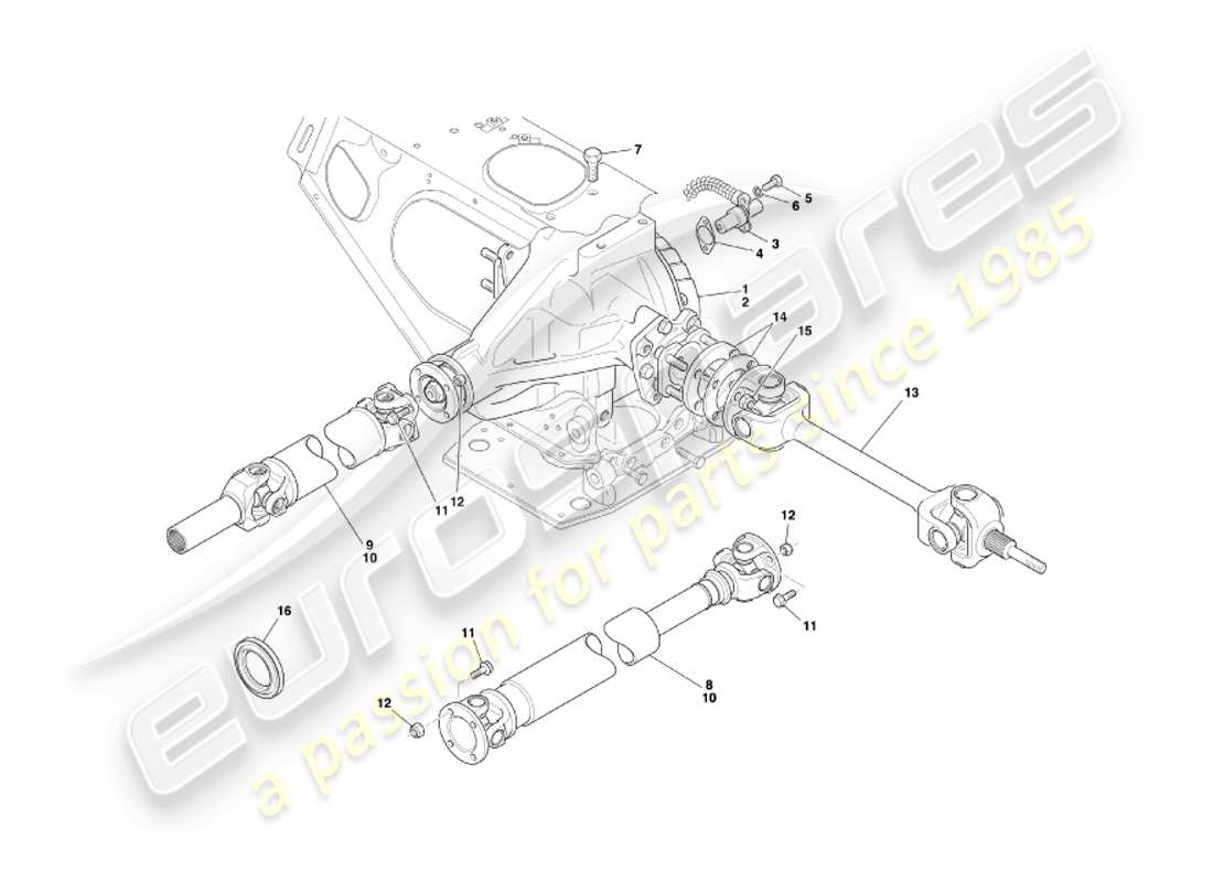 a part diagram from the aston martin db7 parts catalogue