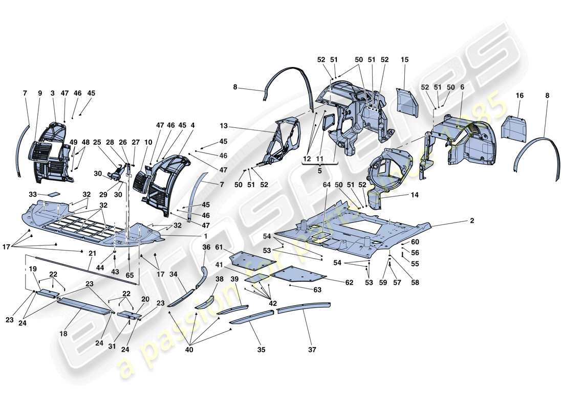 a part diagram from the ferrari laferrari aperta (europe) parts catalogue