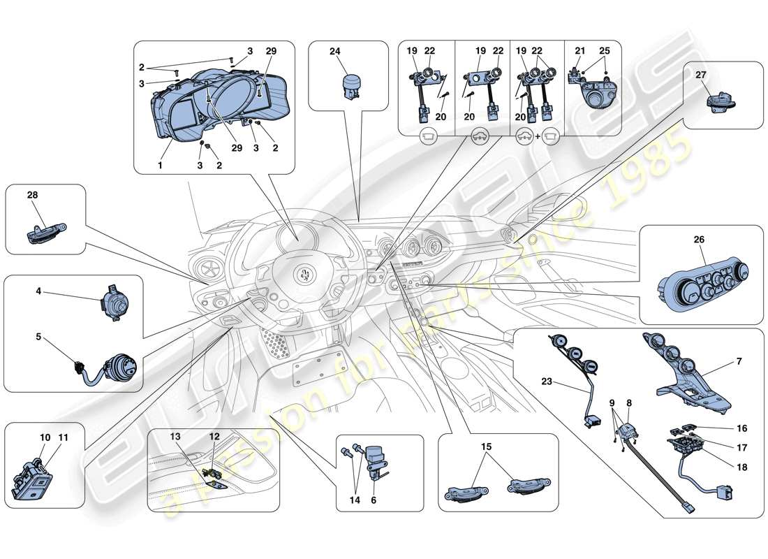 a part diagram from the ferrari f12 tdf (europe) parts catalogue