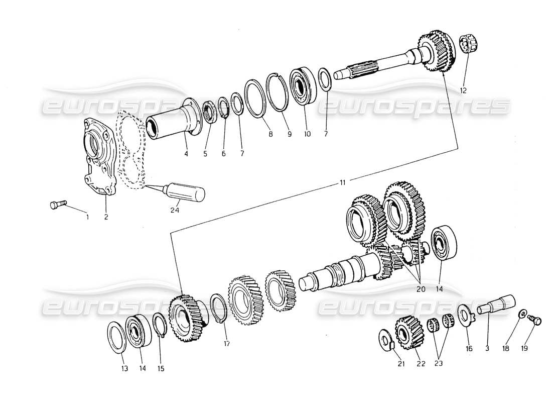 VIEW PARTS DIAGRAMS FROM THE MASERATI 418 / 4.24V / 430 PARTS CATALOGUE a part diagram from the maserati 418 / 4.24v / 430 parts catalogue