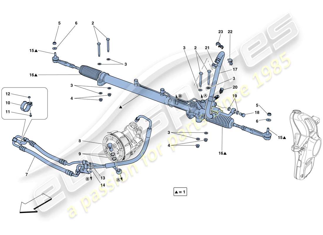 a part diagram from the Ferrari GTC4 Lusso (Europe) parts catalogue
