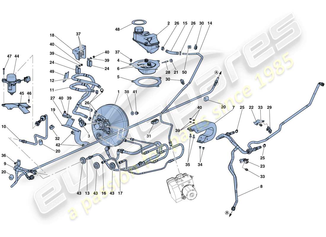 a part diagram from the ferrari laferrari aperta (europe) parts catalogue