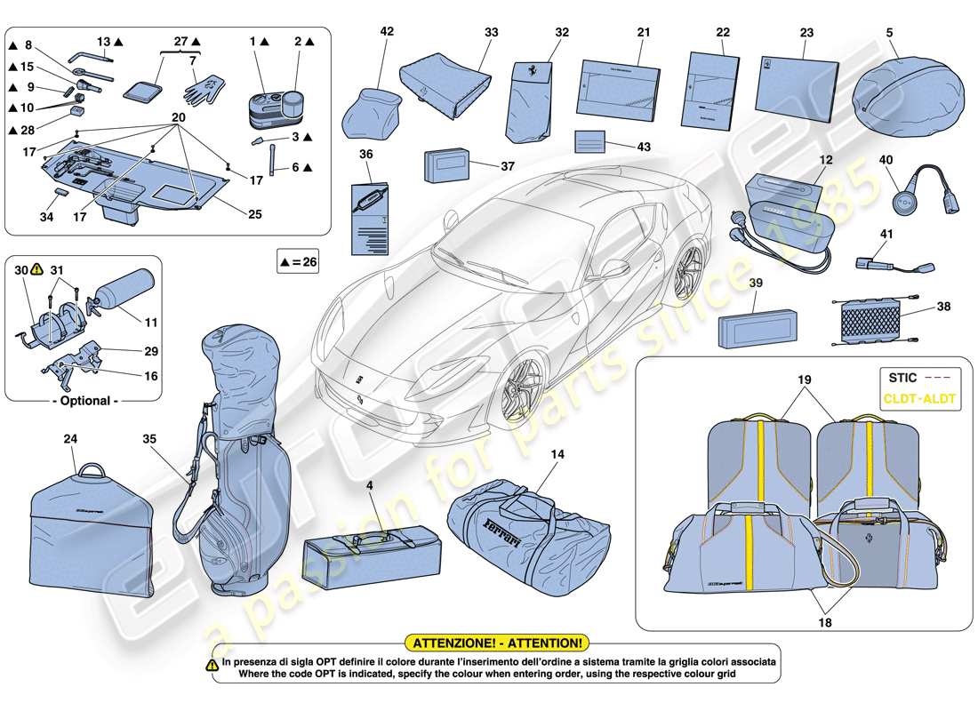 a part diagram from the ferrari 812 superfast (europe) parts catalogue