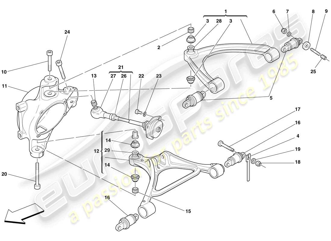 a part diagram from the ferrari f430 scuderia spider 16m (usa) parts catalogue