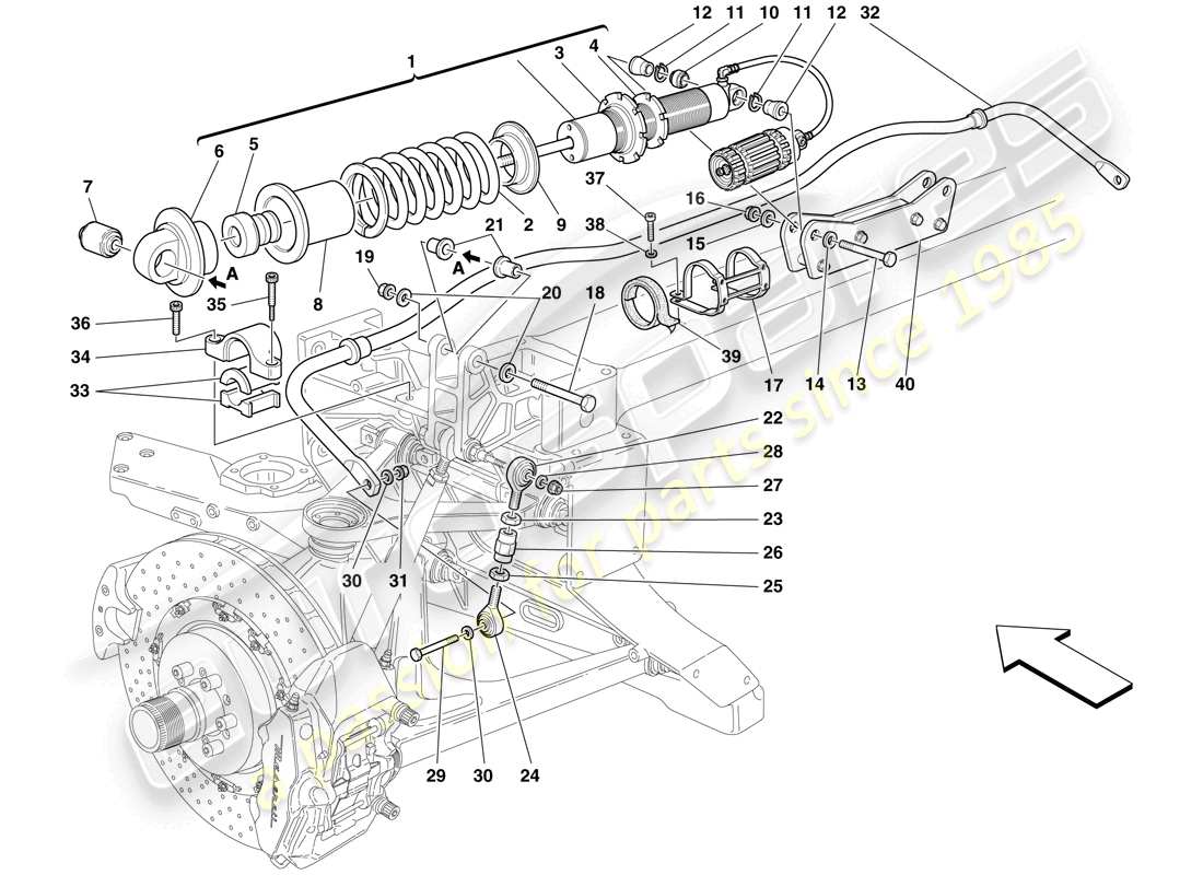 a part diagram from the maserati mc12 parts catalogue