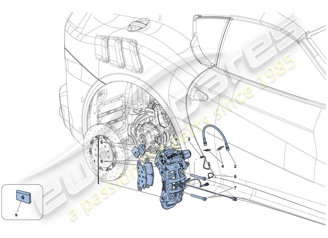 a part diagram from the Ferrari F12 TDF (RHD) parts catalogue