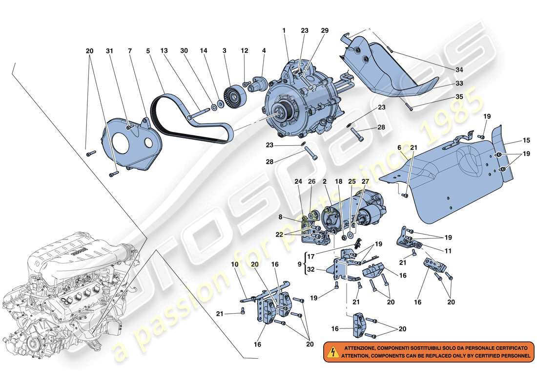 a part diagram from the ferrari laferrari aperta (europe) parts catalogue