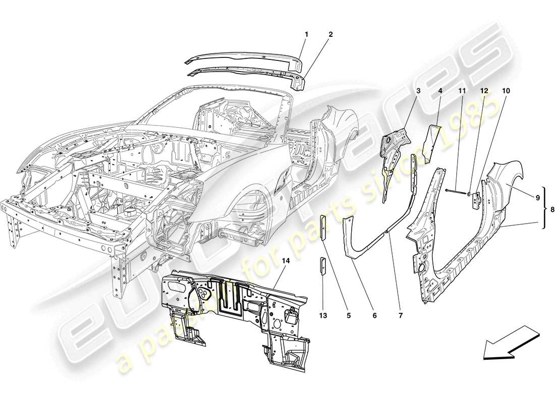 part diagram containing part number 69874311
