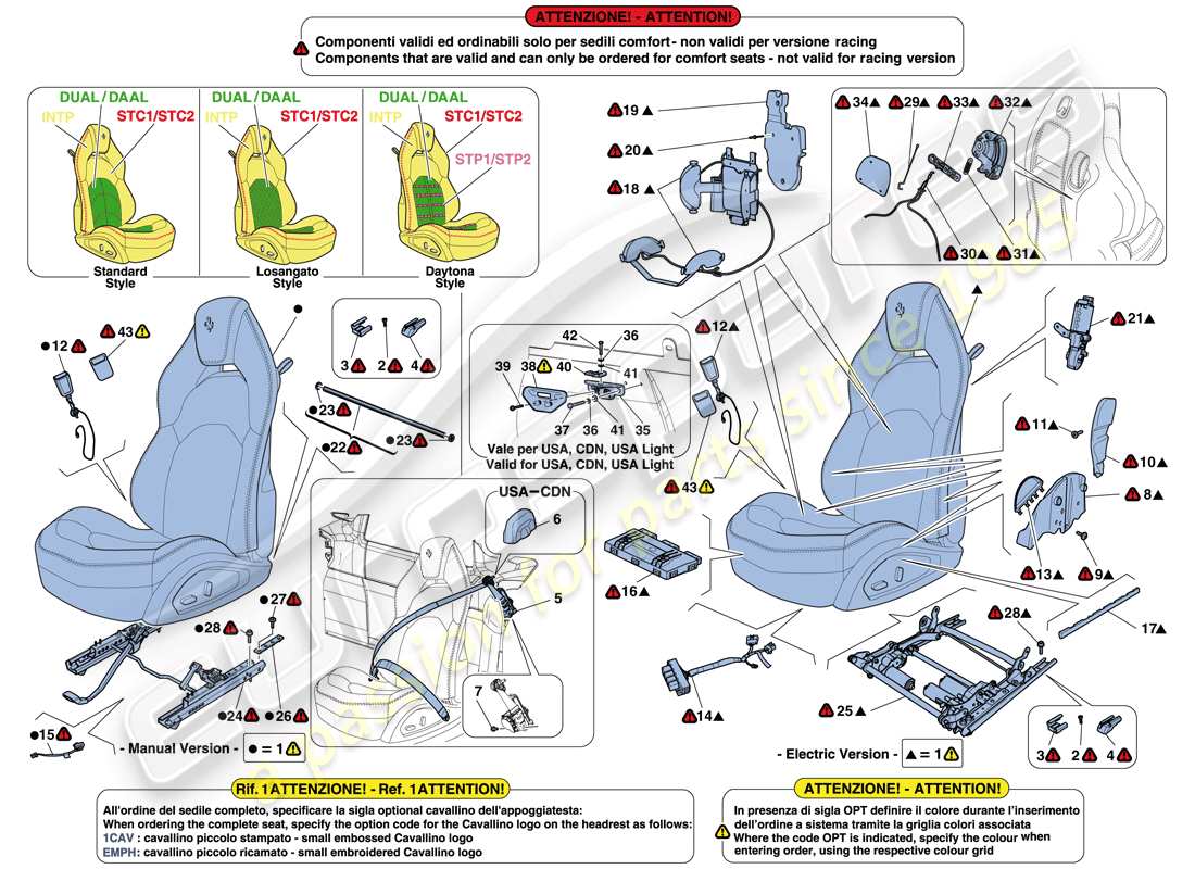 a part diagram from the ferrari 488 parts catalogue