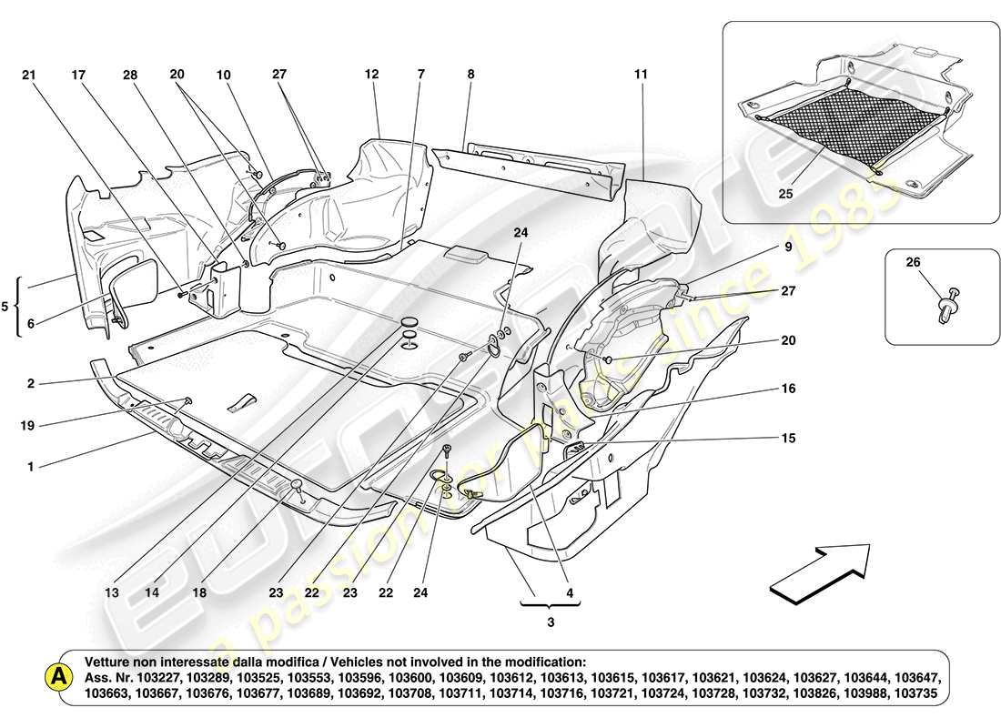 a part diagram from the Ferrari California (Europe) parts catalogue