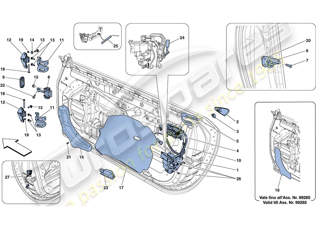 a part diagram from the ferrari ff (usa) parts catalogue