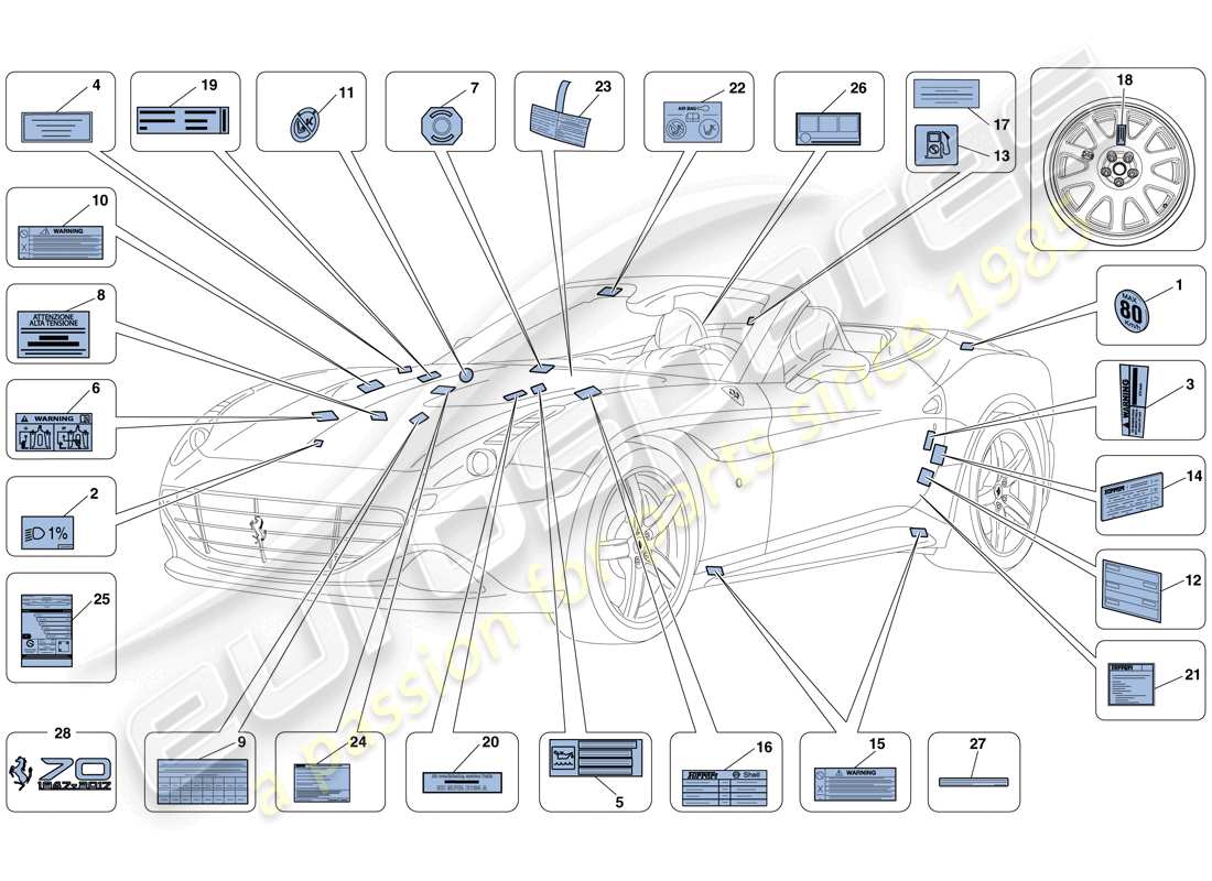 a part diagram from the Ferrari California T (Europe) parts catalogue