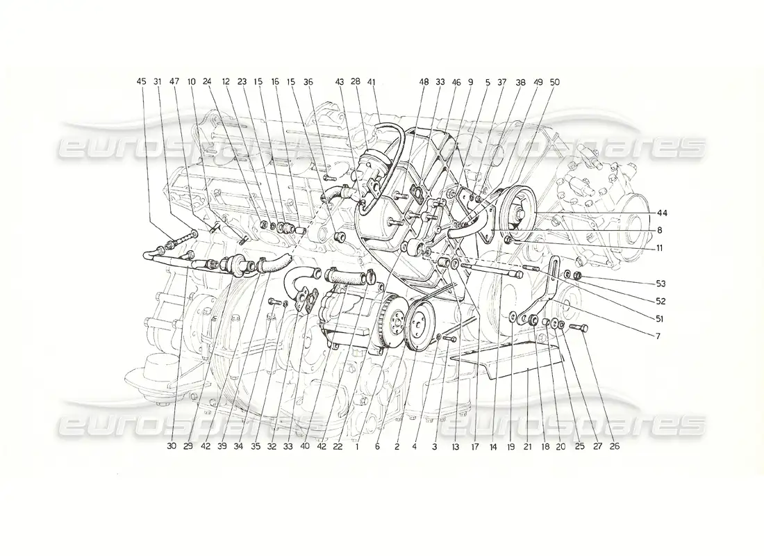 a part diagram from the ferrari 308 parts catalogue
